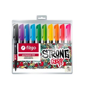 MARCADORES FILGO 040 PUNTA 1MM ESTUCHE X 10